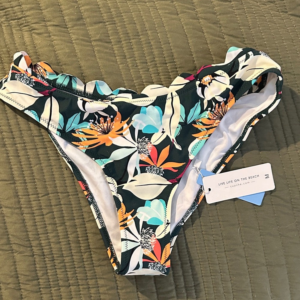 Cupshe Multicolor Floral Bikini Bottom
